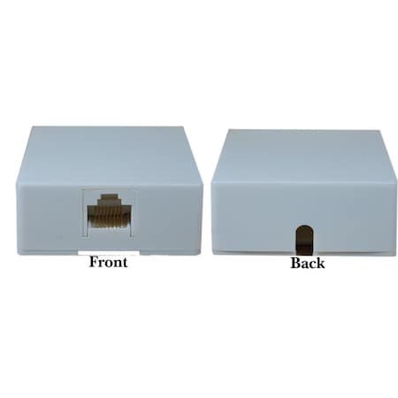 Cable Wholesale 2 Port Single Gang Keystone Wall Plate - White 301-2K-W